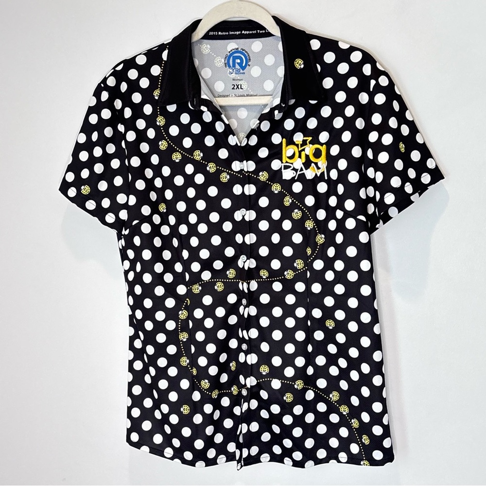 Retro Image Apparel Ladybug Big Bum Women Riding Cycling Polo Shirt XL-2XL *D138